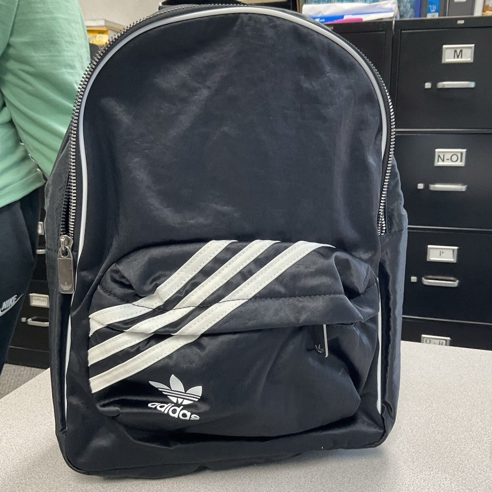 NWT Adidas Backpack OS Black White Mini Originals Trefoil Logo